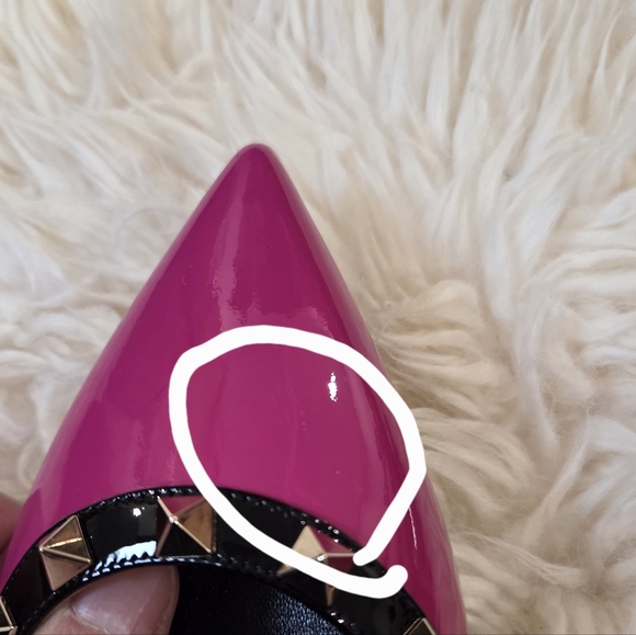 VALENTINO GARAVANI Rockstud Patent Leather Flats – Hot Pink (37 / US 7) - Picture 16 of 16